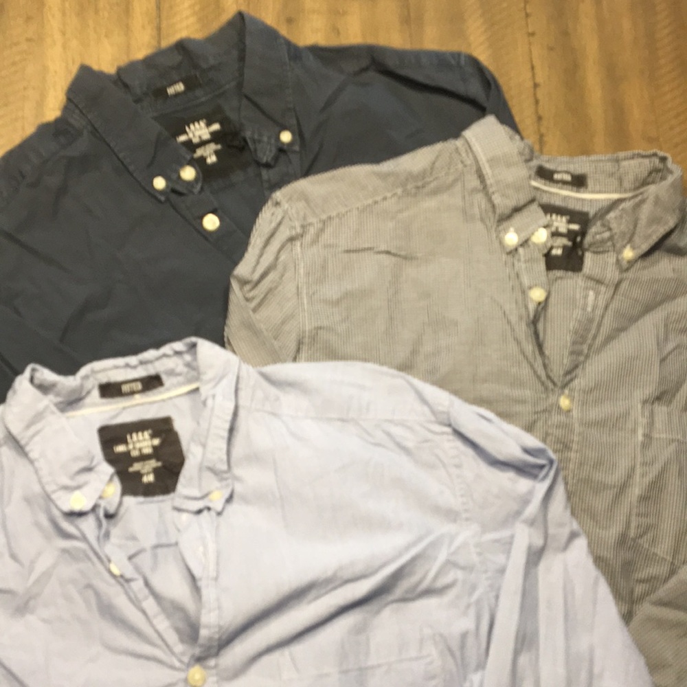 x3 H&M styled fitted button downs